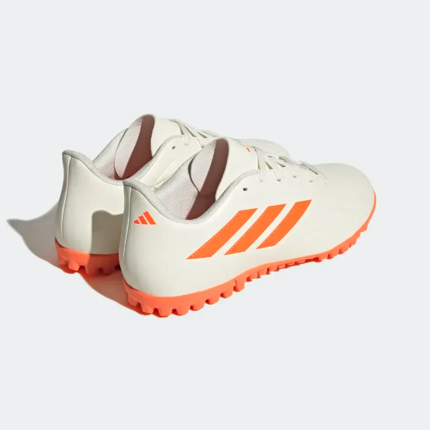 Adidas Men's Copa Pure.4 Turf Cleats - Off White / Solar Orange