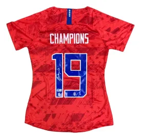 Alex Morgan Signed 2019/20 Nike USA Women's Champions Medium Soccer Jersey BAS