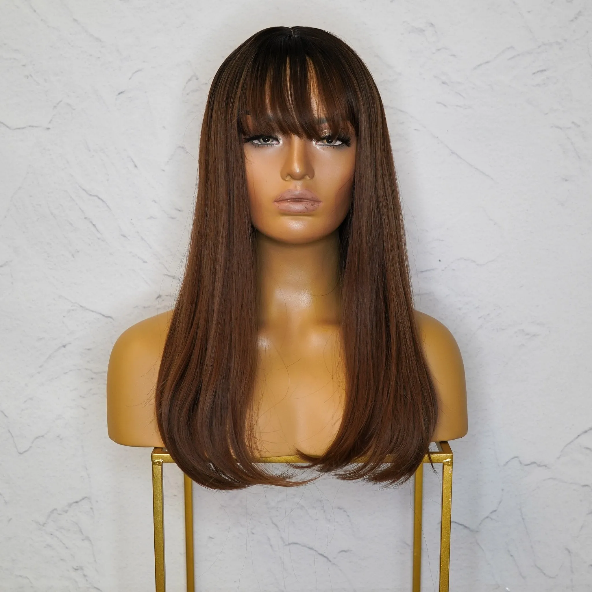 ASHLEY Brown 18" Fringe Wig