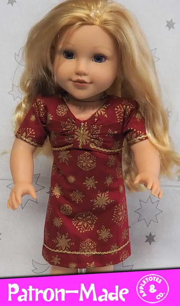 Avery Dress Sewing Pattern for 18 Inch Dolls