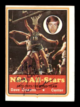 Dave Cowens Autographed 1973-74 Topps Card #40 Boston Celtics "Tim Good Luck" SKU #205349