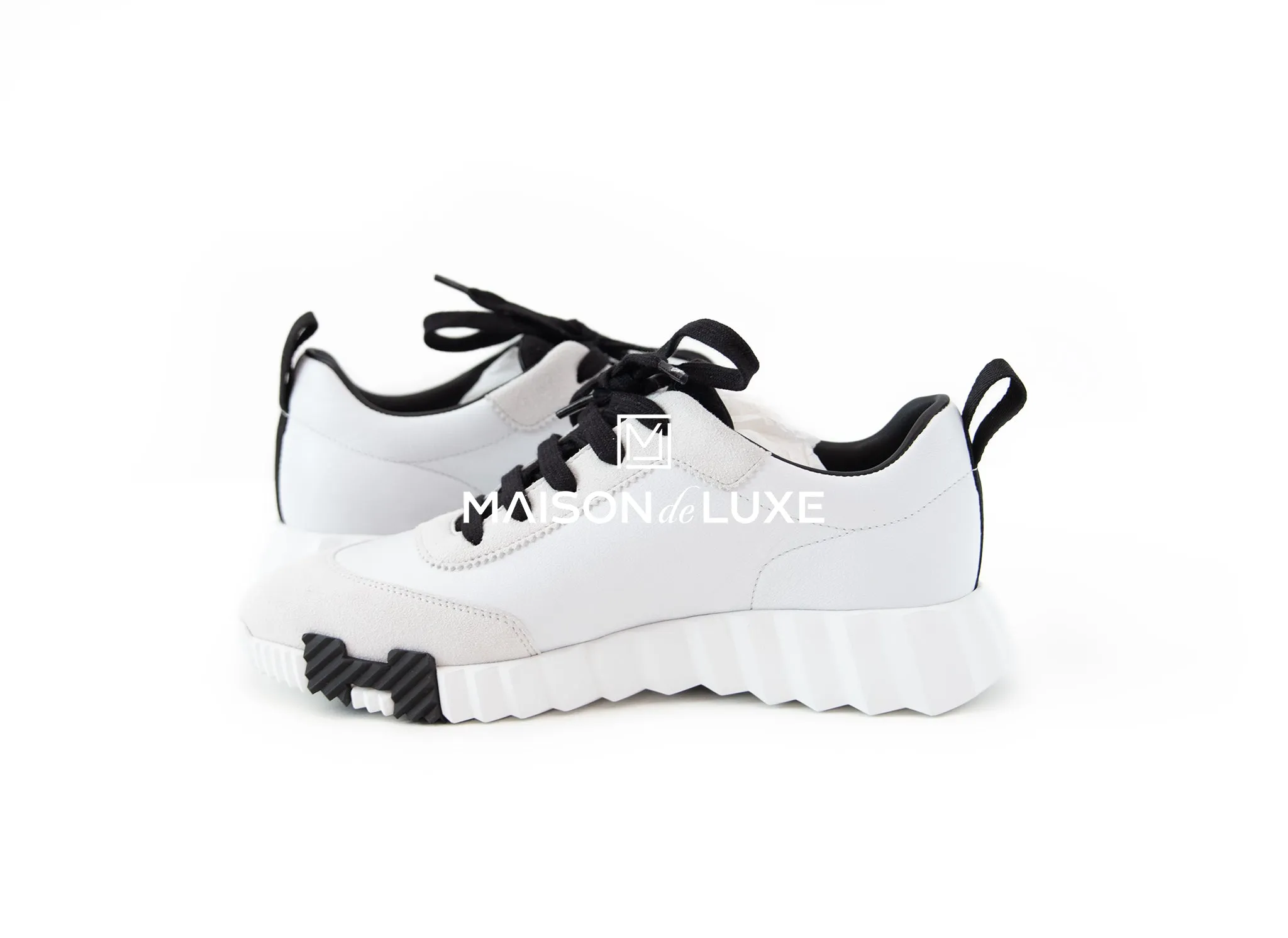 Hermes Women's White Bouncing 38.5 Sneaker