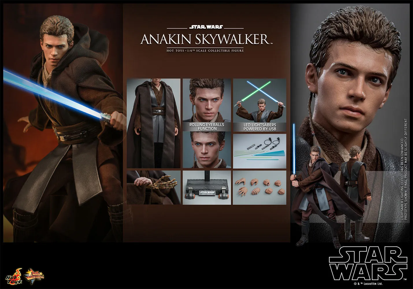 Hot Toys Attack of the Clones Anakin Skywalker Sixth Scale Figure