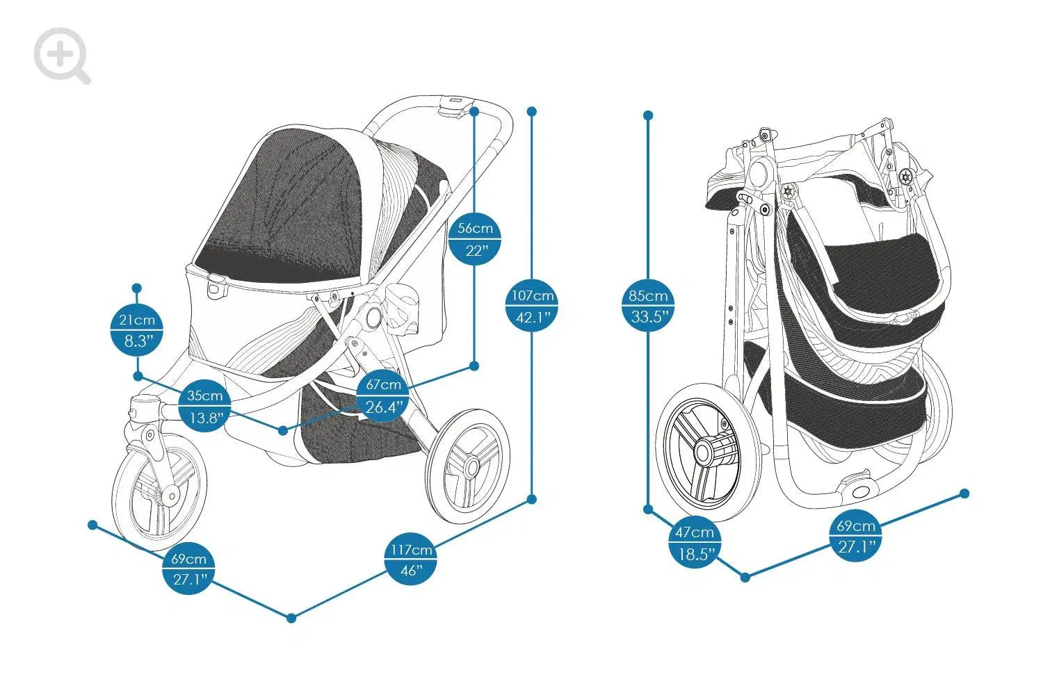 Ibiyaya® Dog Stroller & Pram | The Beast | Flash Grey