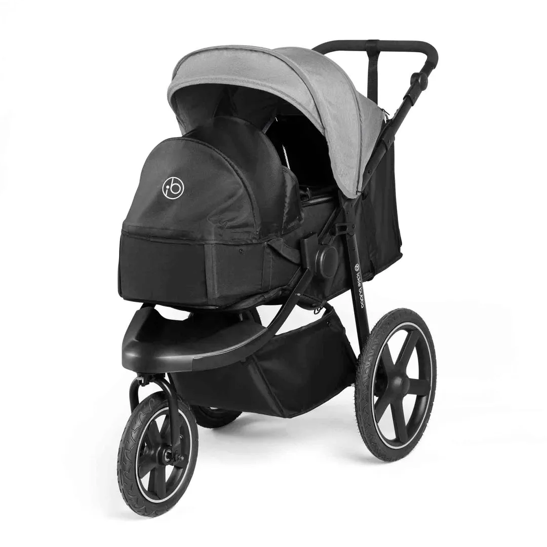 Ickle bubba Venus Prime Jogger Stroller - Space Grey on Black