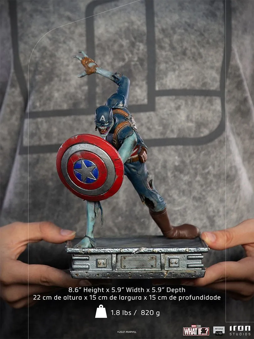 Iron Studios Marvel What If…? Zombie Captain America BDS Art Scale 1/10 Scale Statue