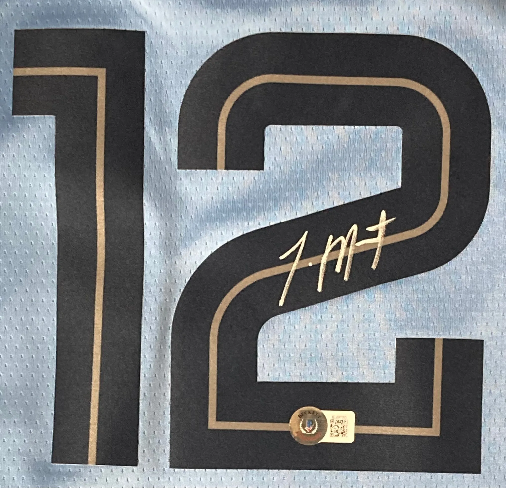 Ja Morant Signed Memphis Grizzlies Light Blue Nike Swingman Jersey BAS