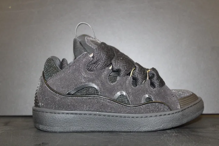 LANVIN CURB SNEAKER WITH GLITTER BLACK