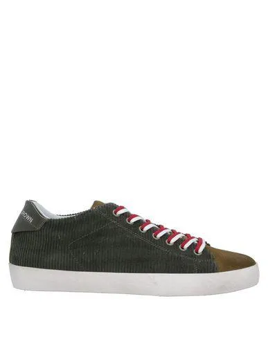 Leather Crown Man Low-tops & sneakers Military green 6 UK