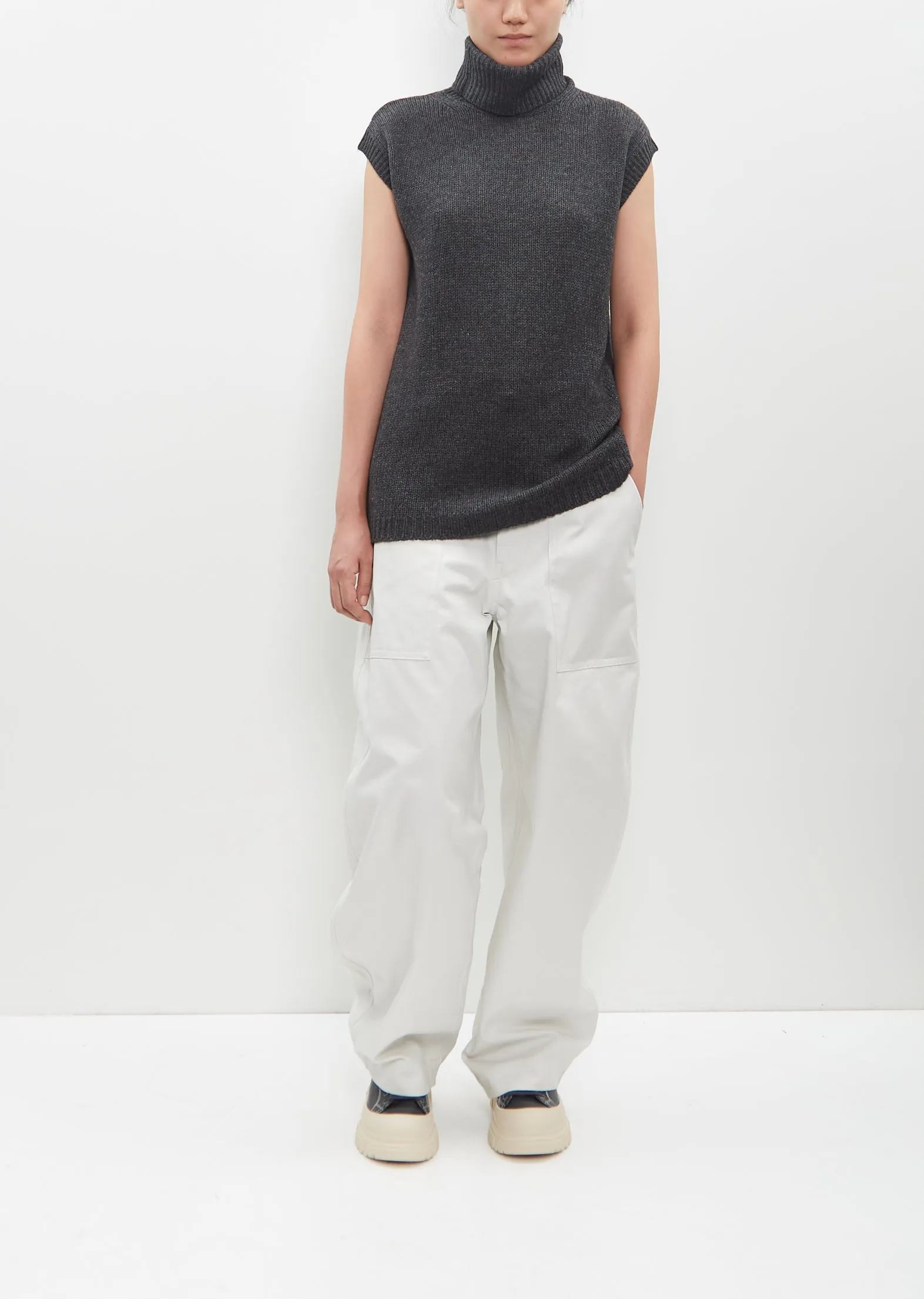 Mole Sweater Vest — Charcoal Melange