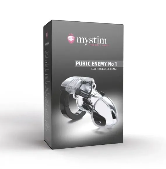 Mystim Pubic Enemy No 1 E-Stim Chastity Cock Cage