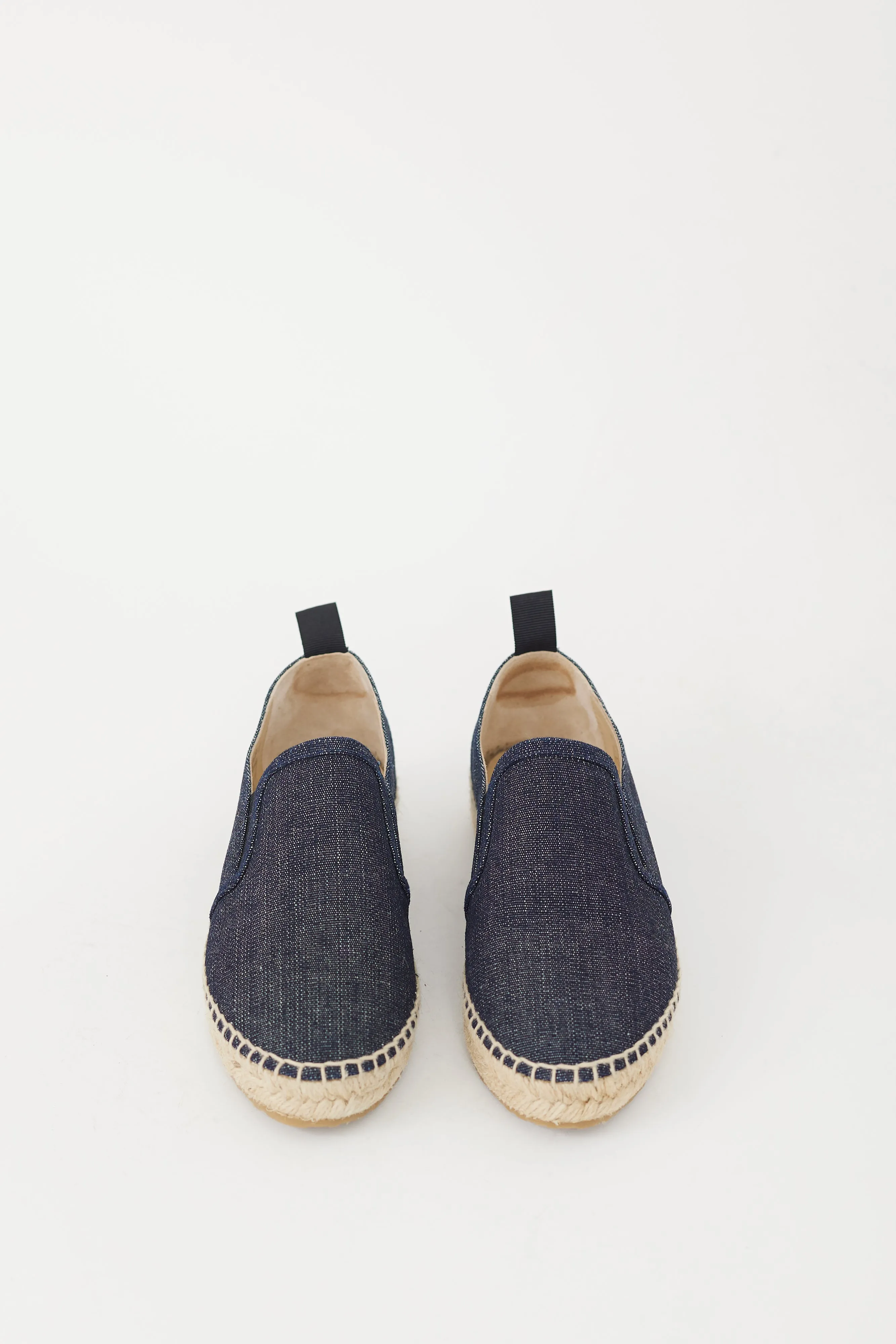 Navy Denim Lichi Espadrille Flat