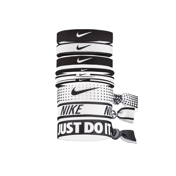 Nike Mixed Ponytail Holder 9Pk Black/White