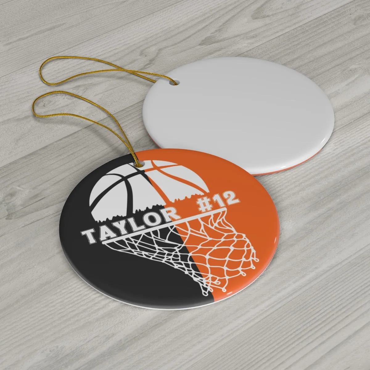 Personalized Basketball Ornament with Name and Number