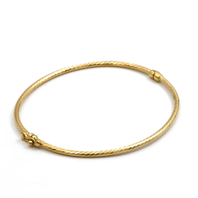 Real Gold Twisted Textured Bangle 3266 (SIZE 16) BA1491