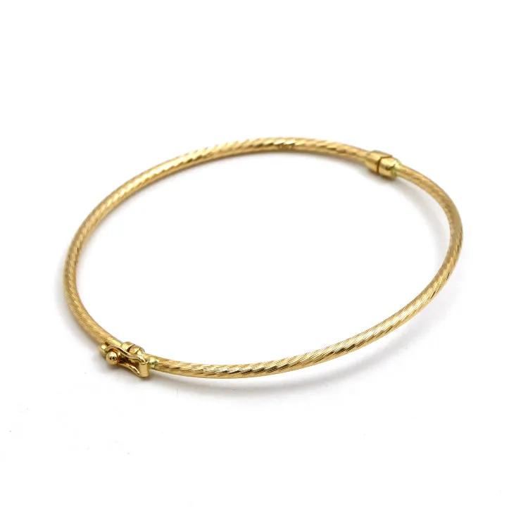 Real Gold Twisted Textured Bangle 3266 (SIZE 16) BA1491