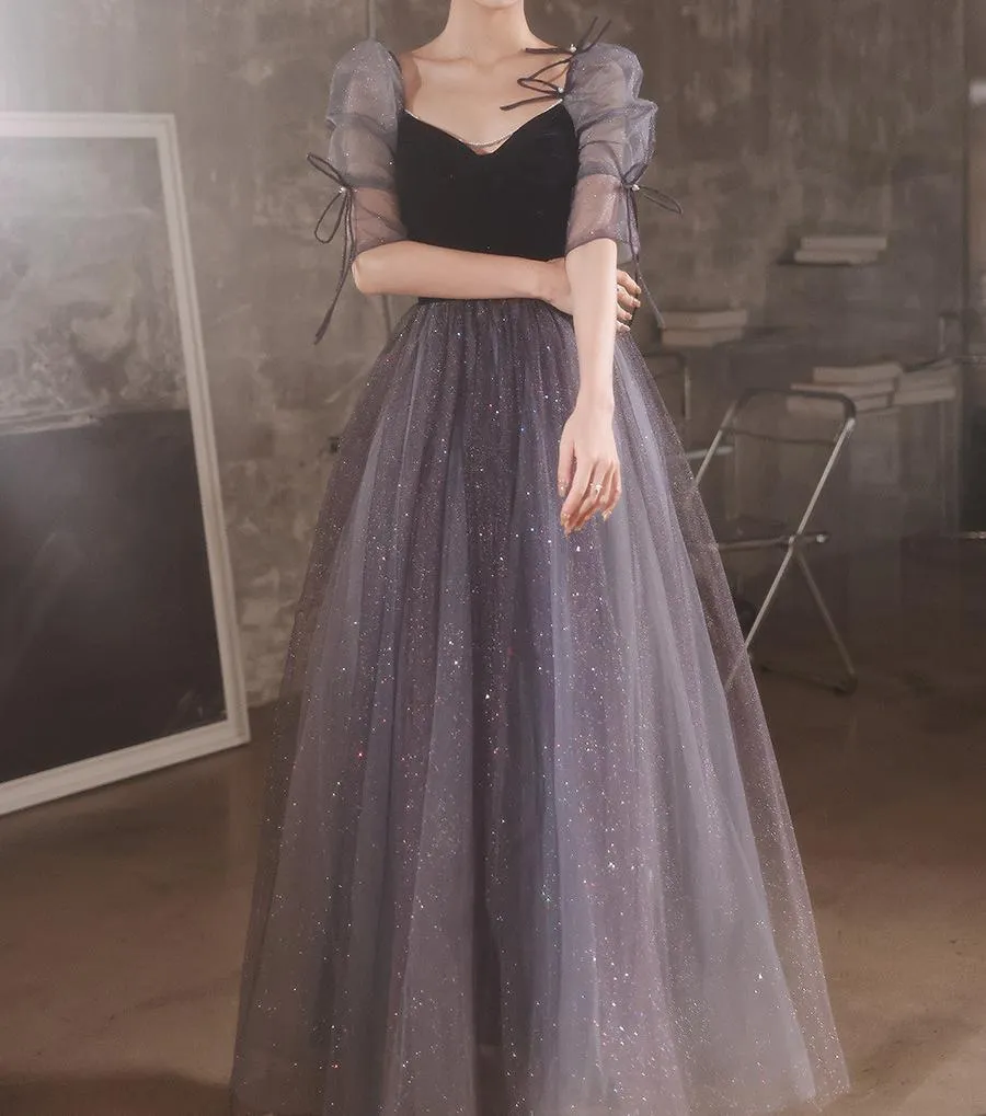 Retro Dreamy Tulle Shimmering Prom Dress Evening Dress