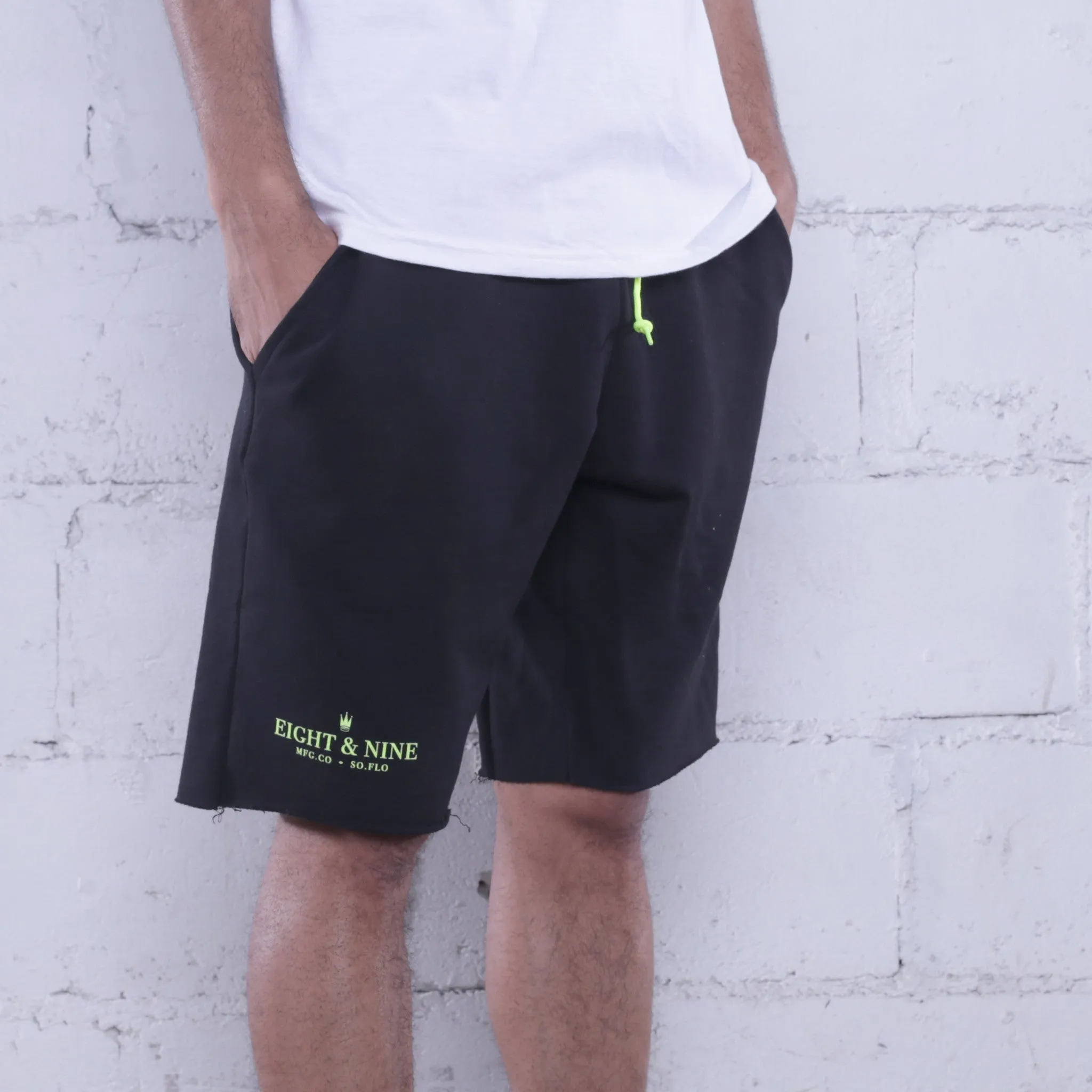 Rolee Premium Terry Shorts Black w/ Volt