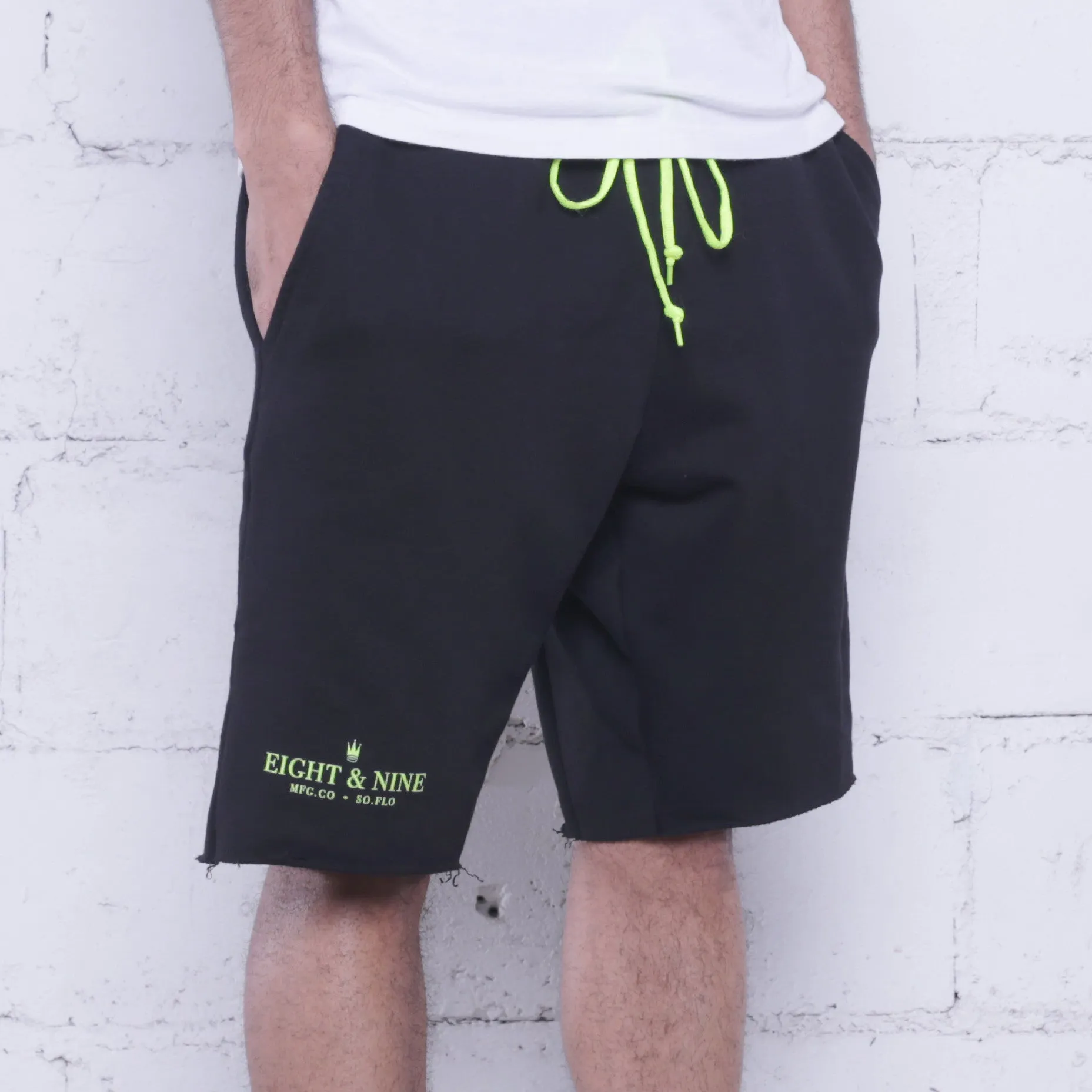 Rolee Premium Terry Shorts Black w/ Volt