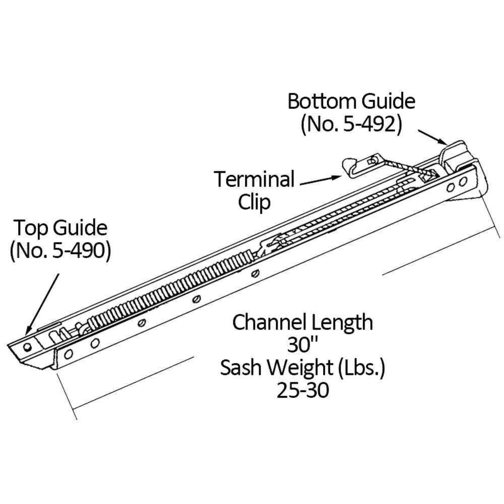 Single Hung Sliding Window 30" Sash Balance 25-30 Lbs