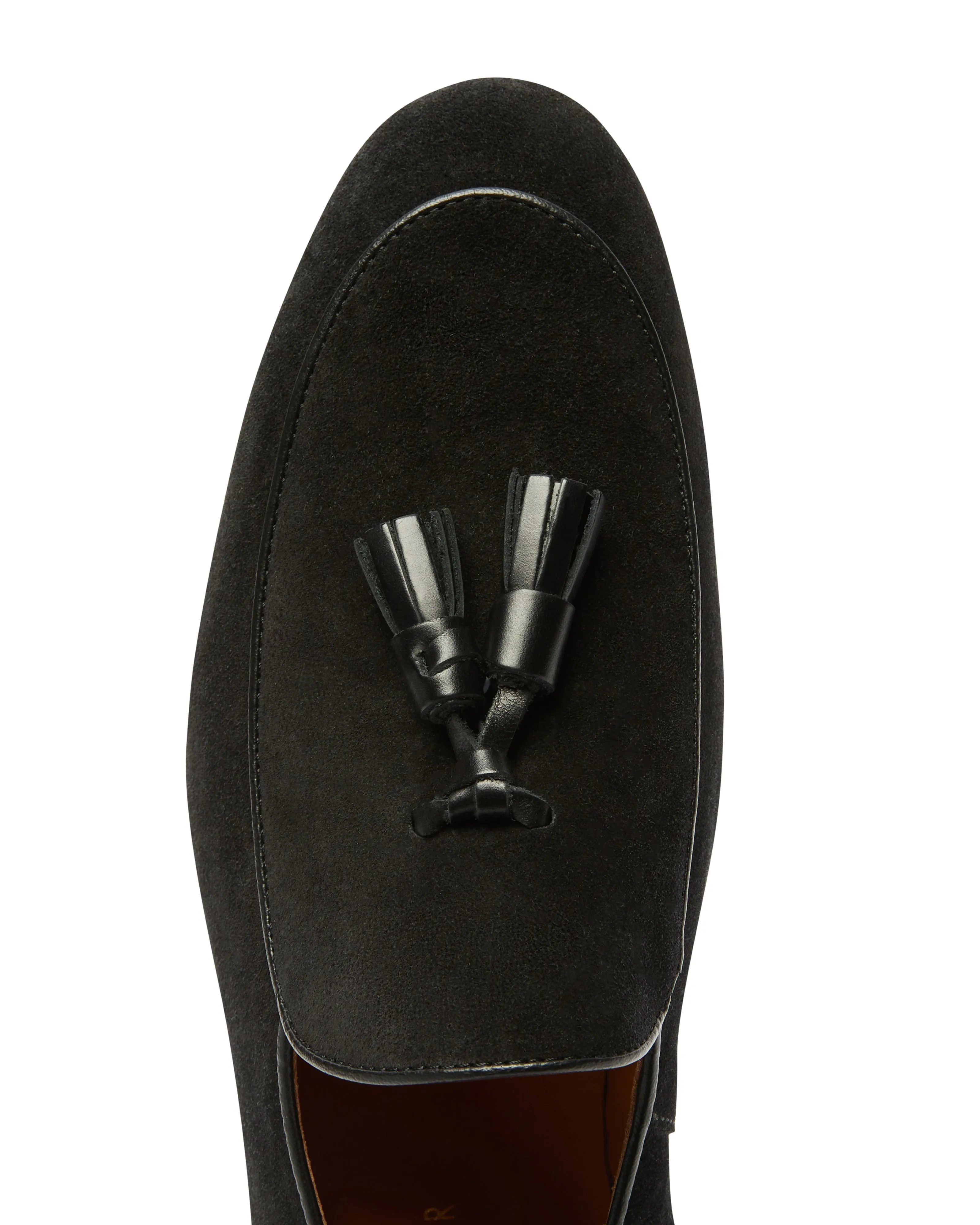 Suede Dress Loafers - Black