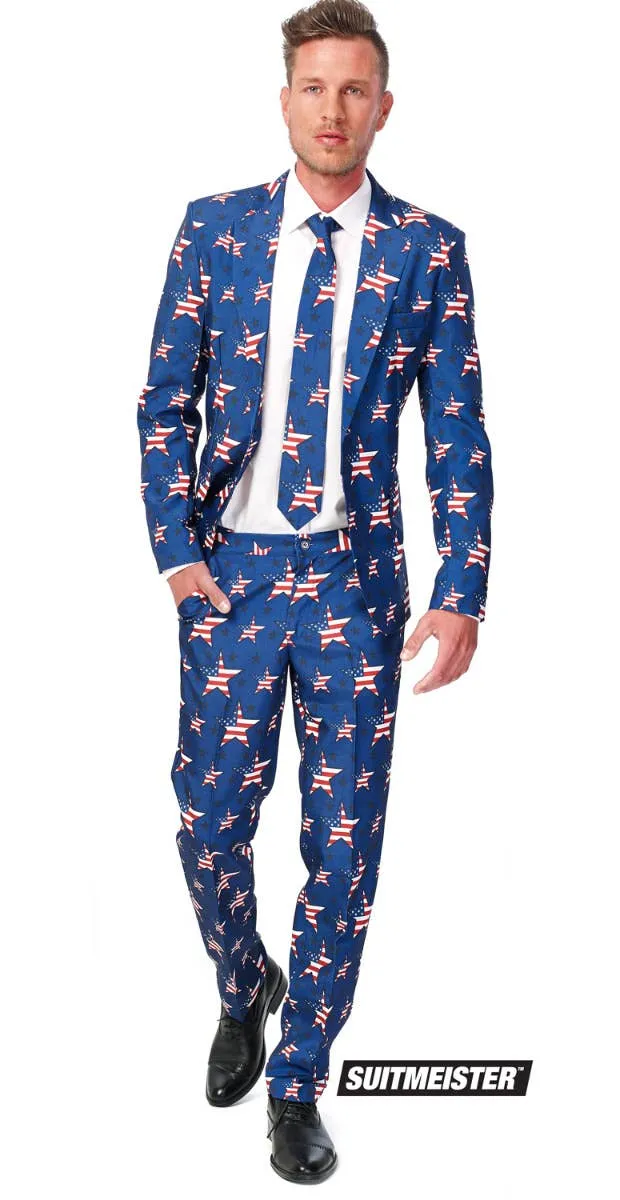 Suitmeister American Stars and Stripes Mens Novelty Suit