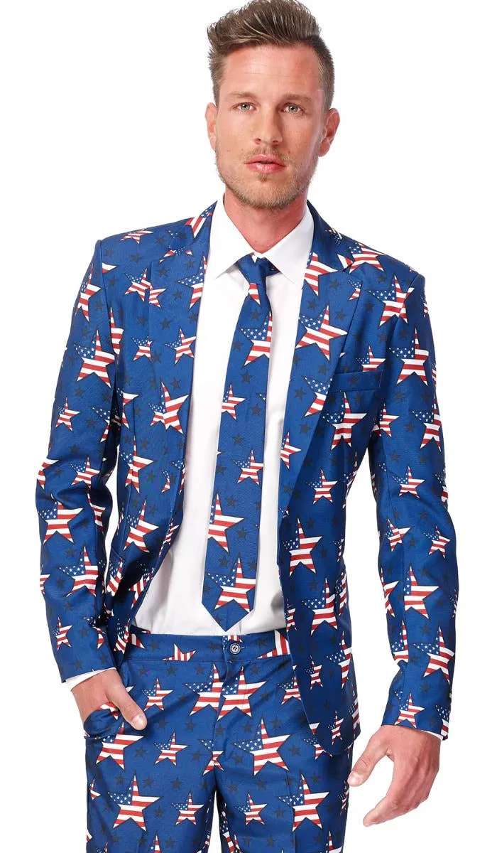 Suitmeister American Stars and Stripes Mens Novelty Suit