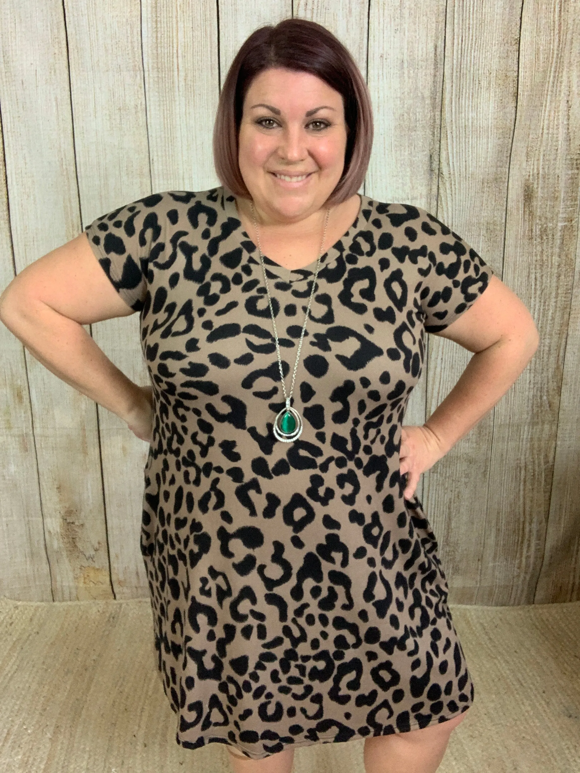 Sweetheart Animal Print Swing Dress