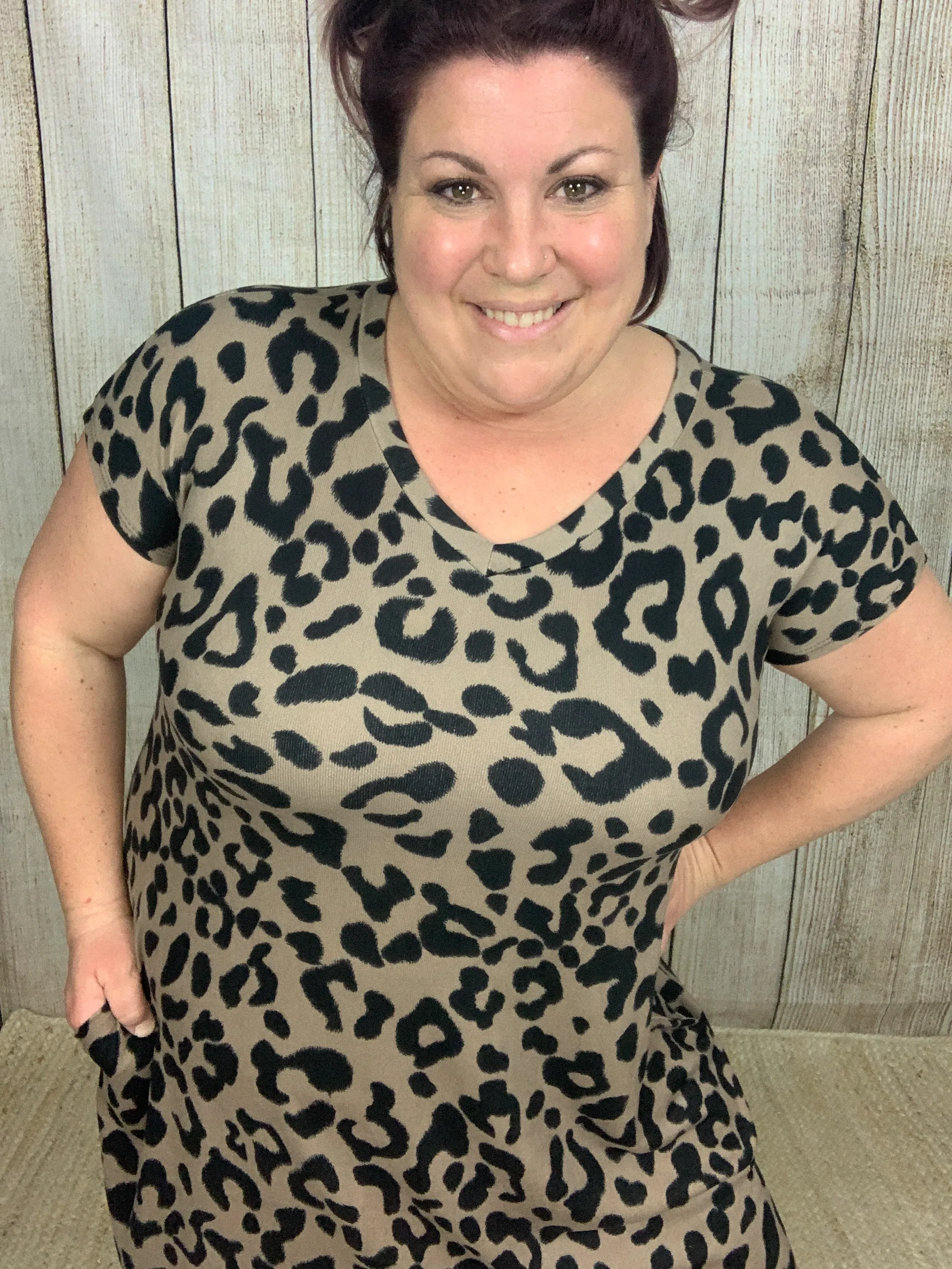 Sweetheart Animal Print Swing Dress