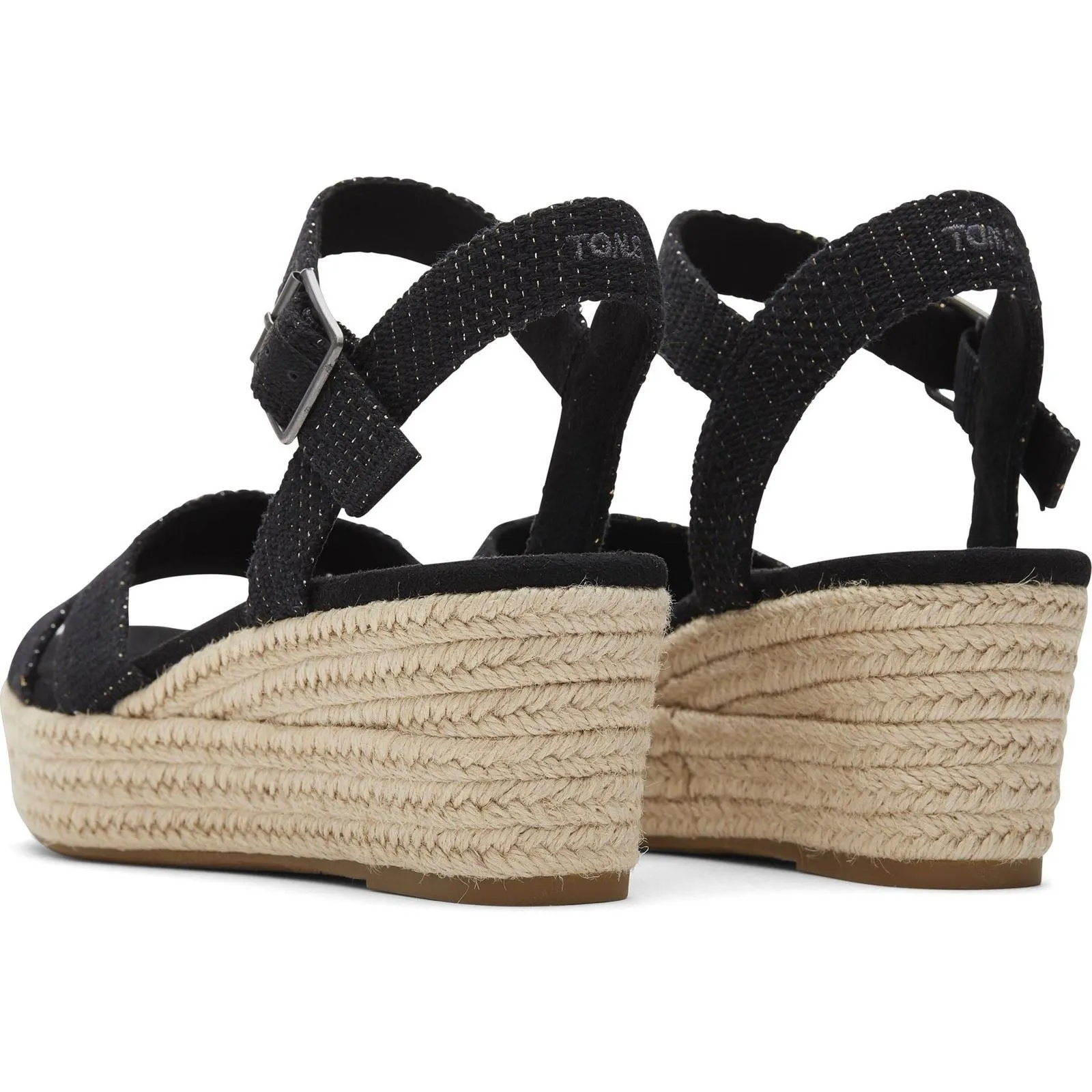 TOMS Audrey Textile Women's Black Wedges