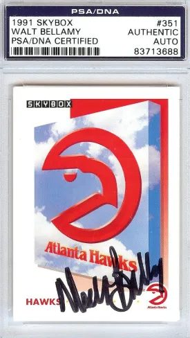 Walt Bellamy Autographed 1991 Skybox Card #351 Atlanta Hawks PSA/DNA #83713688