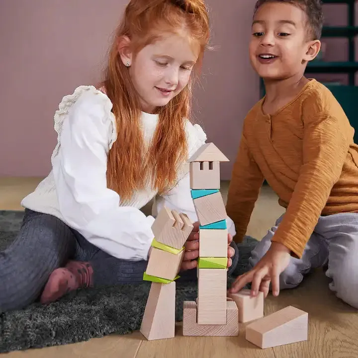 Wooden Stacking Crooked Tower Blocks Set